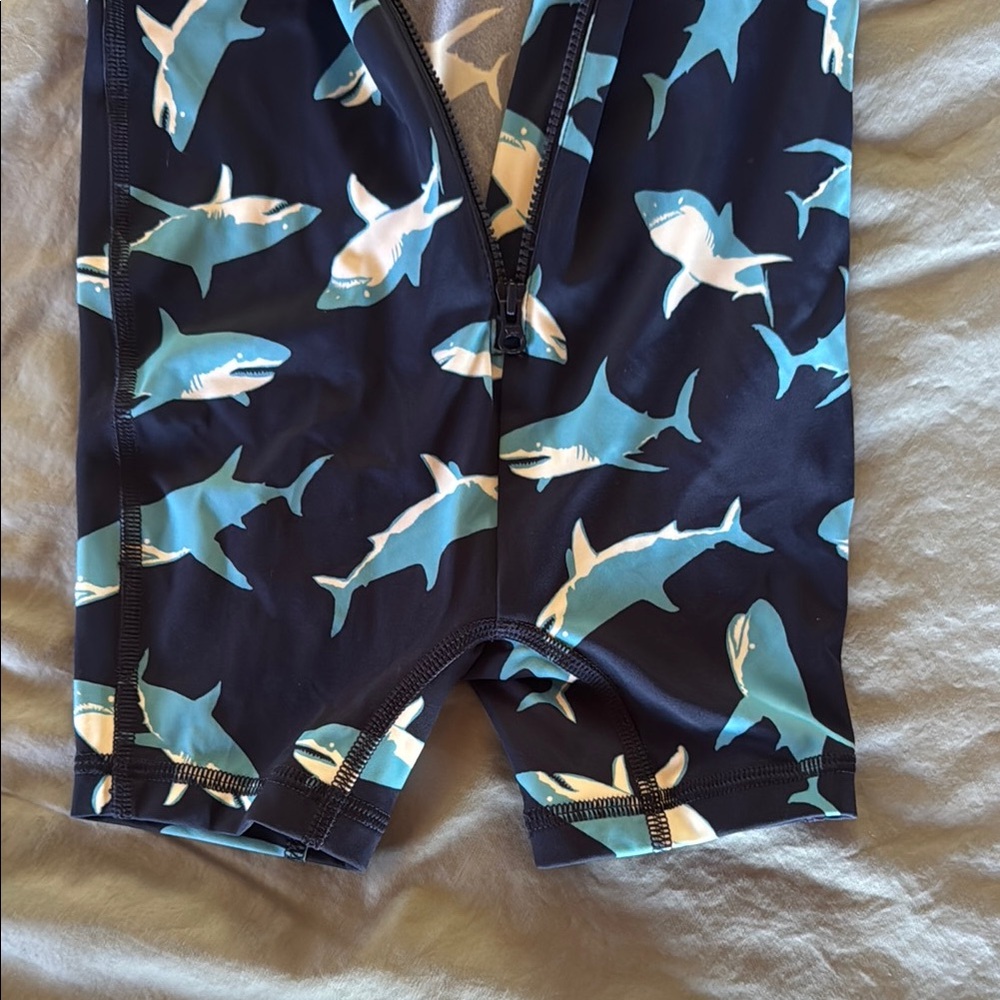 Hanna Andersson Blue Shark Pattern Rashguard - Picture 4 of 4